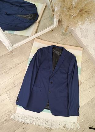 Брендовий стильний класичний синій піджак zara💙