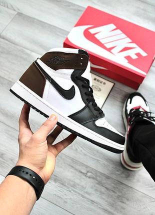 Кроссовки nike air jordan 1 brown