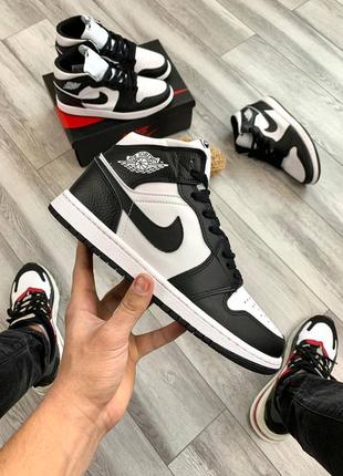 Кросівки nike air jordan 1 black-white