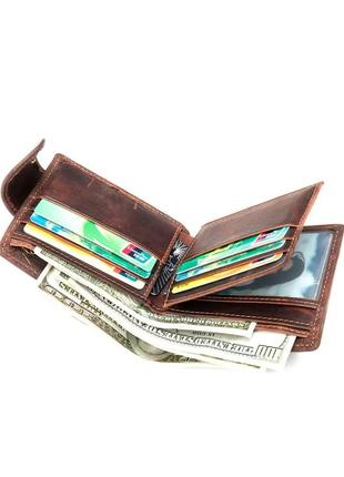 Чоловічий гаманець шкіряний коричневий3 фото