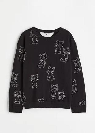Джемпер чорний котик h&m 92, 98/104