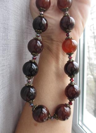 Розкішні намистини натуральний сердолик 20 мм