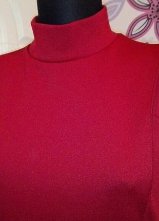 Плотное трикотажное утягивающее платье-футляр бордового цвета, р. s-m.2 фото