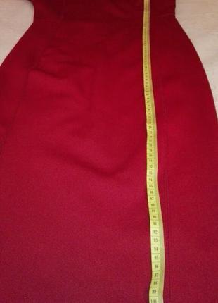 Плотное трикотажное утягивающее платье-футляр бордового цвета, р. s-m.4 фото