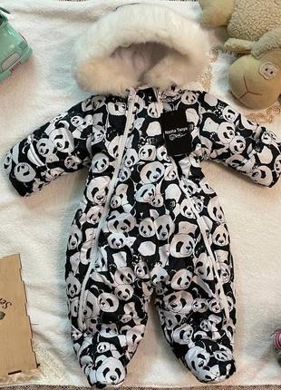 Детский зимний комбинезончик панда 🐼1 фото