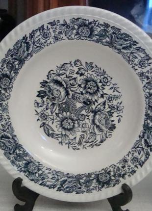 Тарелки глубокие кобальт набор 2 шт англия №т89