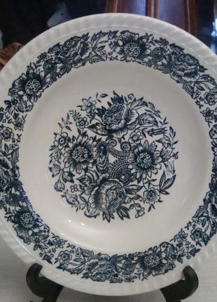 Тарелки глубокие кобальт набор 2 шт англия №т89