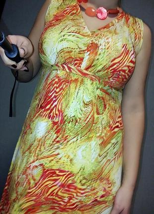Летнее платье-сарафан из вискозы на 14-16 размер9 фото