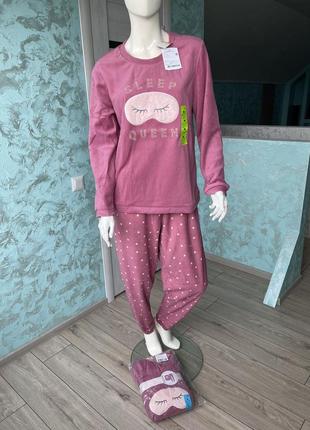 Жіноча піжама primark, love to lounge , фліс