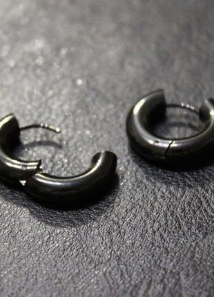 2шт крутые серьги кольцо сережки унисекс медицинская сталь7 фото