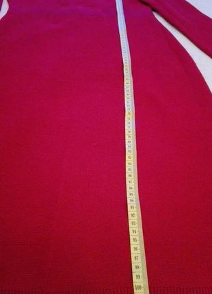 Теплое вязаное платье бордового цвета, миди, р. s-m.4 фото