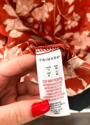 Невероятная полупрозрачная блуза в цветочный принт primark8 фото