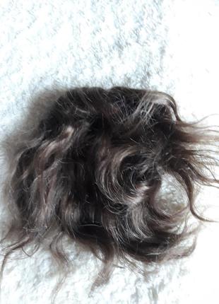 Парик ,накладка топер ,шиньон ,100%натуральный волос1 фото