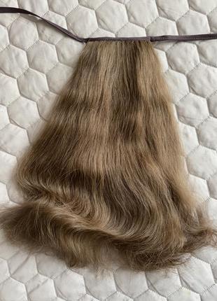 Шиньйон, хвост из натуральных славянских волос люкс качества