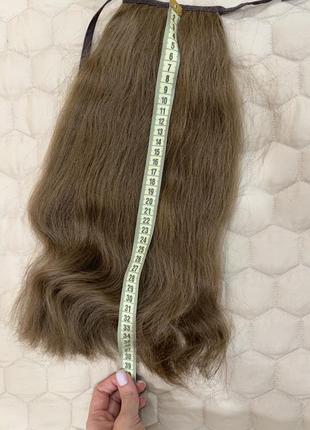 Шиньйон, хвост из натуральных славянских волос люкс качества
