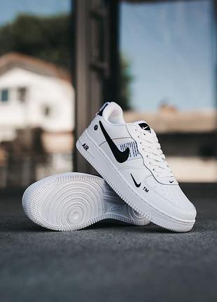 Мужские кожаные кроссовки nike air force 1 lv8 ultra white#найк