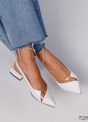 Шкіряні туфлі босоніжки слінбеки з натуральної шкіри кожаные туфли босоножки слинбеки натуральная кожа