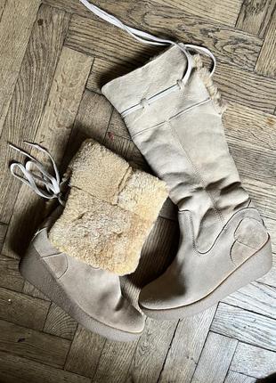 Ботинки сапоги на меху замша ted baker оригинал размер 37 24 см новые2 фото