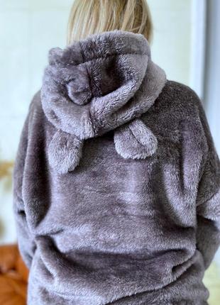 Плюшева жіноча піжама ar-13132 фото
