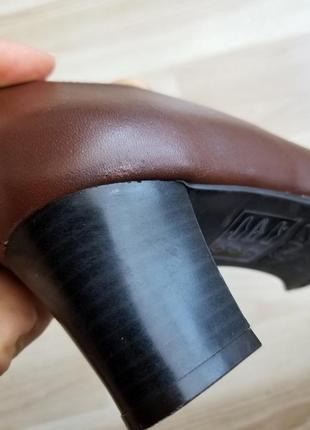 Класичні жіночі туфлі на середньому каблуці clarks коричневі жіночі туфлі на середніх підборах туфлі з натуральної шкіри вінтажні туфлі8 фото