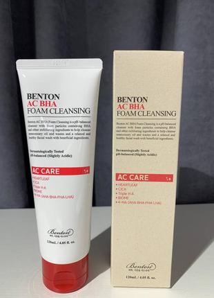 Гель-пінка з саліциловою кислотою benton ac bha foam cleansing 120 мл