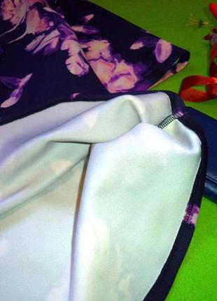 Потрясающая блуза из неопрена с ультрафиолетовым узором для деловой шикарной дамы рр 185 фото