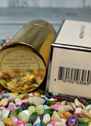 ✔️оригінал шикарний хайлайтер westman atelier lit up glow highlighter stick відтінок brulee brûlée - glassy bronze gold3 фото