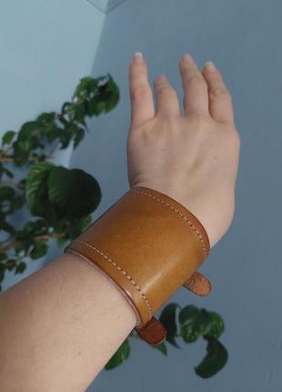 Стильный винтажный браслет из натуральной кожи