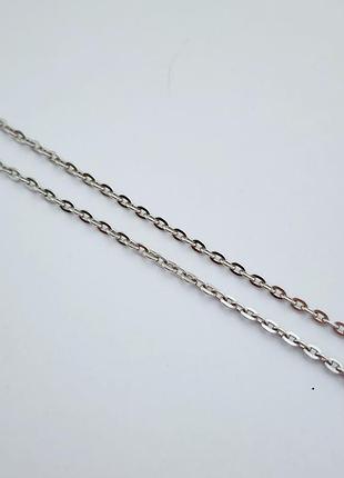 Срібний родований ланцюжок 45 см.