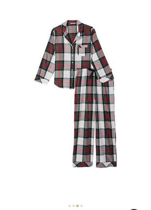 Фланелева тепла піжама victoria’s secret новорічна різдвяна картата в клітинку