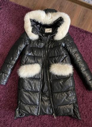 Пуховик екошкіра