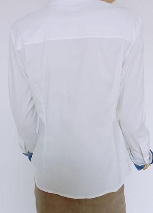Laurel белая натуральная базовая классическая рубашка блуза размер m l5 фото