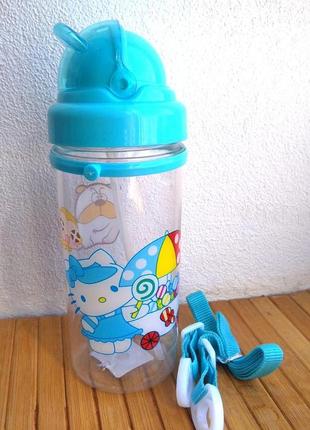 Бутилка (бутилочка) для води спортивна 500 мл, фляга для води, пляшка з карабіном
