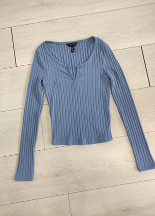 Кроп топ лонгслів в пубчик