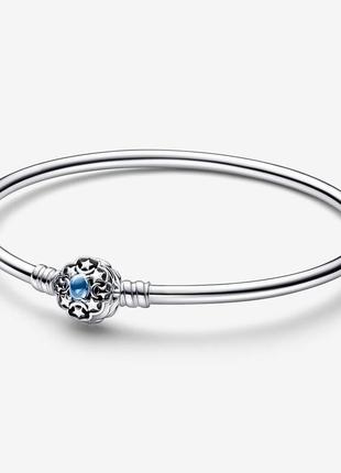 Срібний браслет з твердою основою