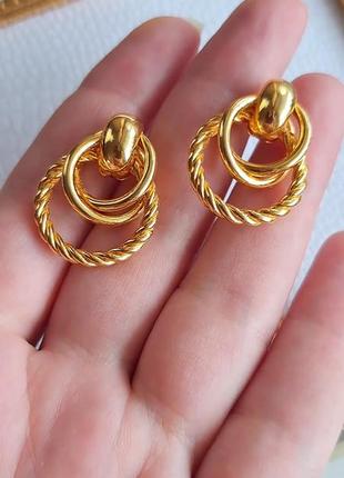 Винтажные серьги пусеты 7
