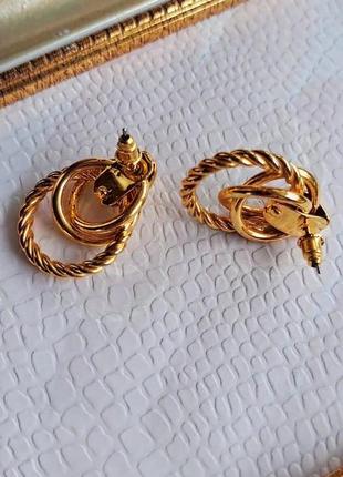 Винтажные серьги пусеты 8