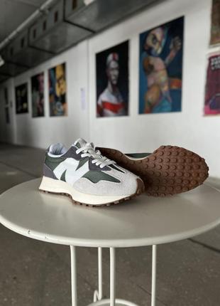 Жіночі кросівки new balance 327 green /white. замша, текстиль4 фото