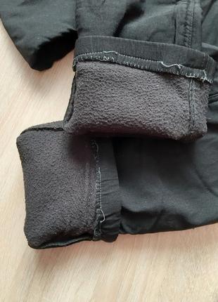 Теплые зимние утепленные брюки на флисе3 фото