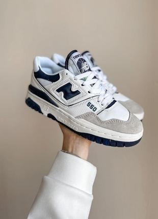Женские кроссовки new balance 550 white blue 36-37-38-39-40-41