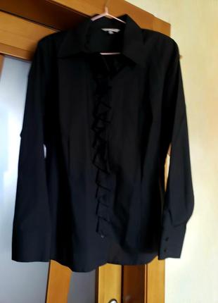 Новая черная блуза fer 20 uk котон+полиэстер4 фото