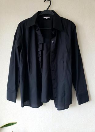 Новая черная блуза fer 20 uk котон+полиэстер5 фото