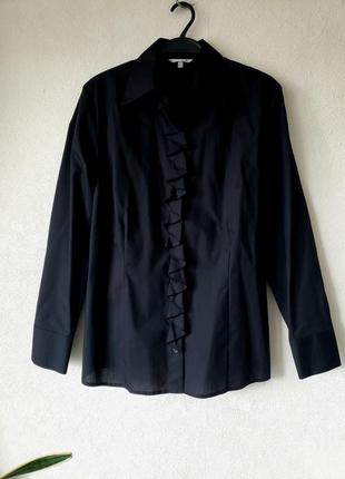 Новая черная блуза fer 20 uk котон+полиэстер1 фото