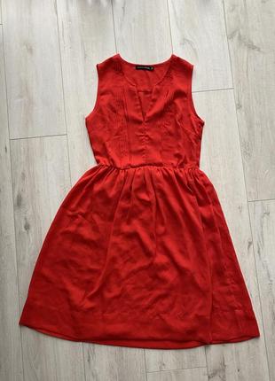 Червона сукня 35 s розмір 100% поліестер monoprix autreton
