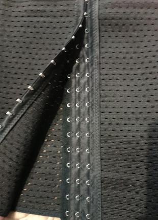 Классный черный корсет утяжка послеоперационная послеродовая бандажная резинка5 фото