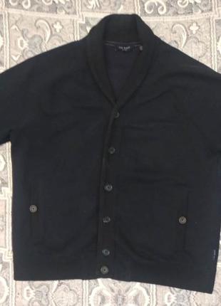 Флисовая кофта бомбер на пуговицах ted  baker