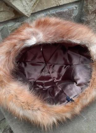 Женская зимняя шапка из натурального меха норки.3 фото