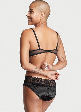 Бархатні трусики хіпстері мережево р.л,хл victoria's secret виктория сикрет вікторія сікрет оригінал
