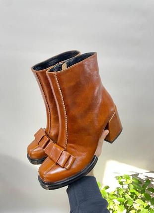 Ботильйони черевики корисневі зі шкіри арабат багато кольорів