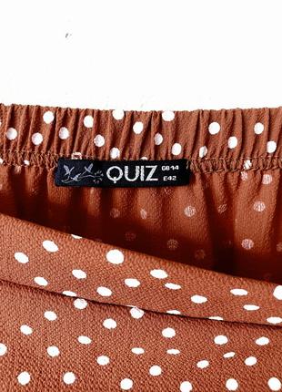 Новая текстурированная миди юбка в горошек quiz 14 uk8 фото